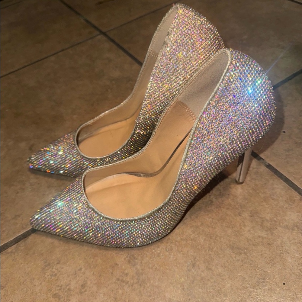 Steve Madden Sparkling Silver Heels